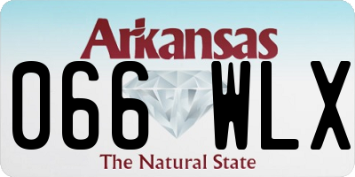 AR license plate 066WLX