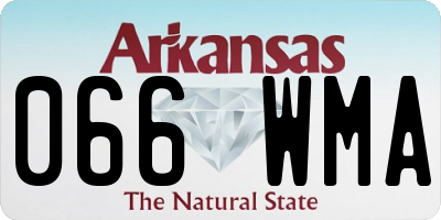 AR license plate 066WMA