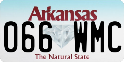 AR license plate 066WMC
