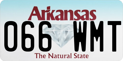 AR license plate 066WMT