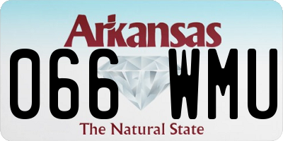 AR license plate 066WMU
