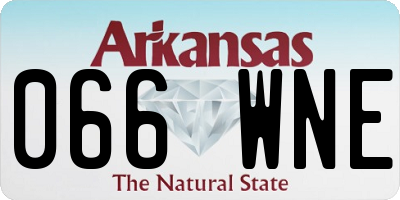 AR license plate 066WNE