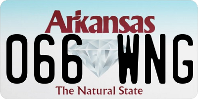 AR license plate 066WNG
