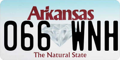 AR license plate 066WNH