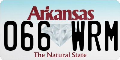 AR license plate 066WRM