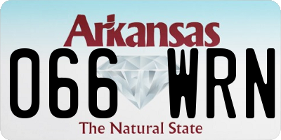 AR license plate 066WRN