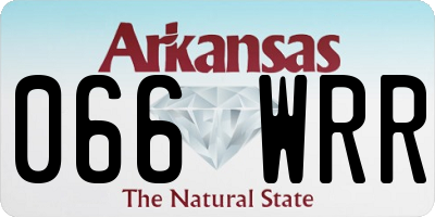 AR license plate 066WRR