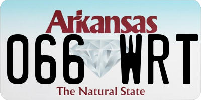 AR license plate 066WRT