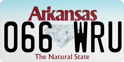 AR license plate 066WRU