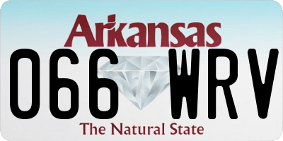 AR license plate 066WRV