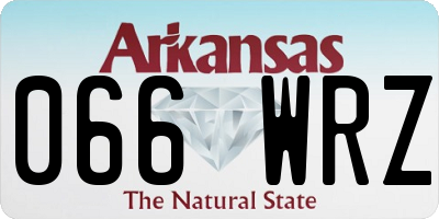 AR license plate 066WRZ