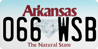 AR license plate 066WSB