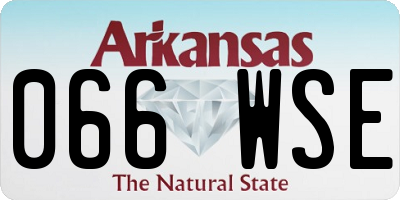 AR license plate 066WSE
