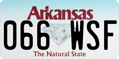 AR license plate 066WSF
