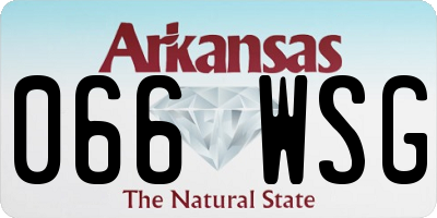 AR license plate 066WSG