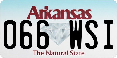 AR license plate 066WSI