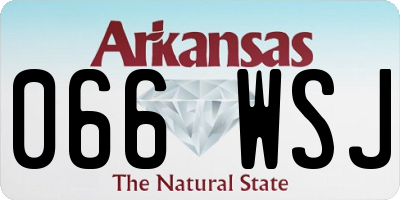 AR license plate 066WSJ