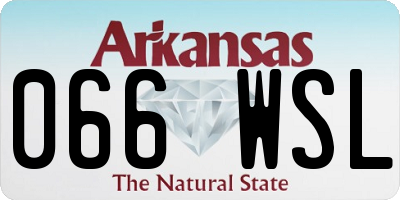 AR license plate 066WSL