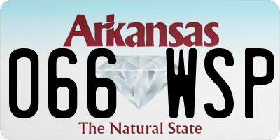 AR license plate 066WSP