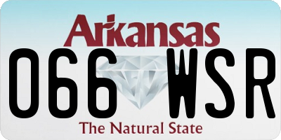 AR license plate 066WSR