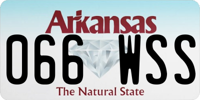 AR license plate 066WSS