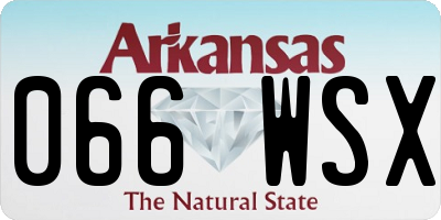 AR license plate 066WSX