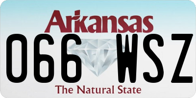 AR license plate 066WSZ
