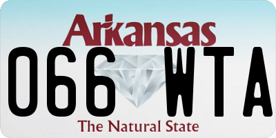 AR license plate 066WTA