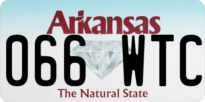 AR license plate 066WTC