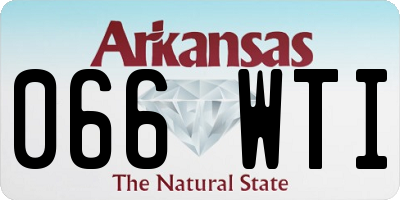AR license plate 066WTI