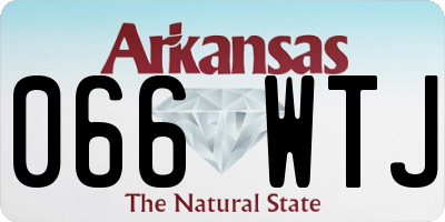 AR license plate 066WTJ