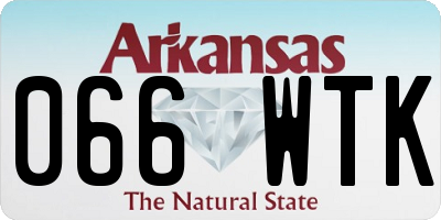 AR license plate 066WTK