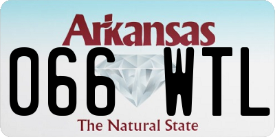 AR license plate 066WTL
