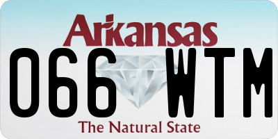 AR license plate 066WTM