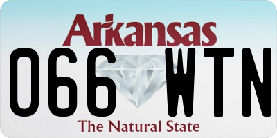 AR license plate 066WTN