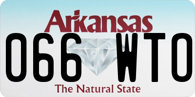 AR license plate 066WTO