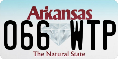 AR license plate 066WTP