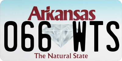 AR license plate 066WTS