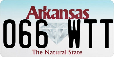 AR license plate 066WTT
