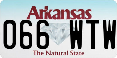 AR license plate 066WTW
