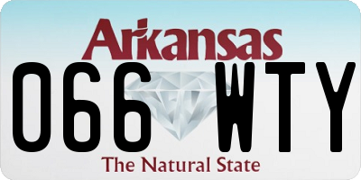 AR license plate 066WTY