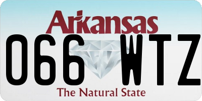 AR license plate 066WTZ