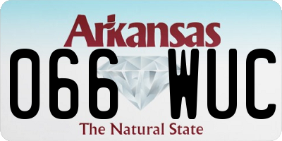 AR license plate 066WUC