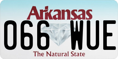 AR license plate 066WUE