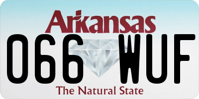 AR license plate 066WUF