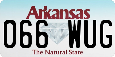 AR license plate 066WUG