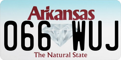 AR license plate 066WUJ