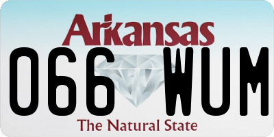 AR license plate 066WUM