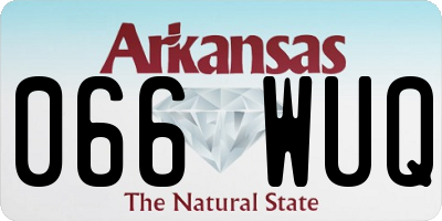 AR license plate 066WUQ