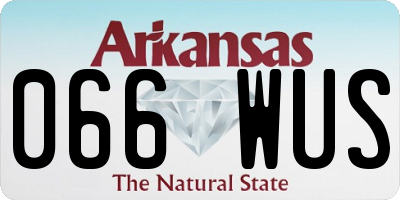 AR license plate 066WUS